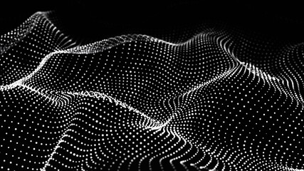 Poster - Big Data visualization. Data technology illustration. Science background. 3D