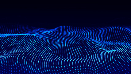 Poster - Big Data visualization. Data technology illustration. Science background. 3D