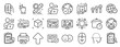 © blankstock - Set of Technology icons, such as Analytics graph, Boiling pan, Augmented reality icons. Accounting report, Architect plan, Face scanning signs. World insurance, Video conference, Spanner. Vector