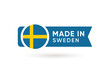 Made in Sweden Banner Icon design 