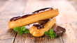 french traditional pastry- chocolate eclair