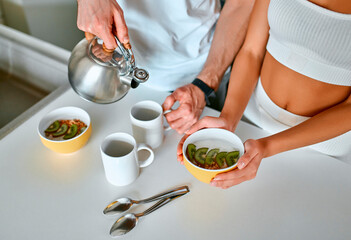 Young couple in the kitchen