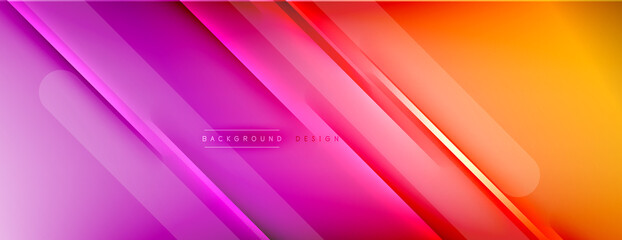 Aufkleber - Abstract background - lines composition created with lights and shadows. Technology or business digital template. Trendy simple fluid color gradient abstract background with dynamic