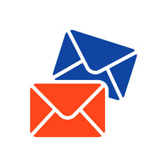 Mail outline flat glyph icon. Workspace sign