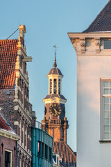 Wall Mural - The historic Wijnhuistoren tower in the city center of Zutphen, The Netherlands