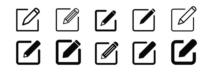 Edit icon symbol vector. Edit text icon.