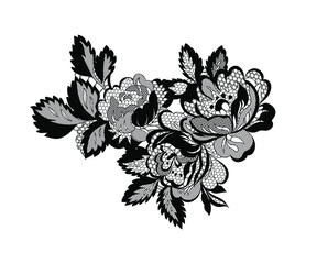 Wall Mural - lace flower, bouquet, vector illustration