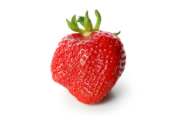 Wall Mural - Fresh tasty strawberry isolated on white background