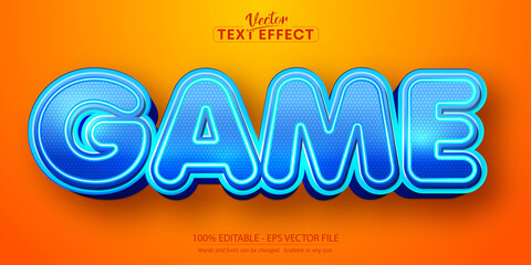 Wall Mural - game text, cartoon style editable text effect