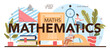 © inspiring.team - Mathematics typographic header. Students studying math at school