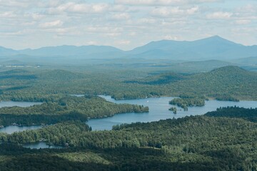 Sticker - View from Saint Regis Mountain, in the Adirondack Mountains, New York