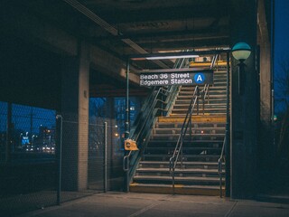 Sticker - Beach 36th Street subway station, Rockaways, Queens, New York