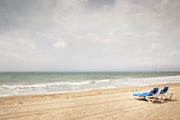 cloudscape image on the beach