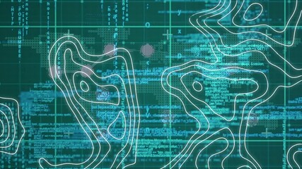 Poster - Animation of data processing with line map