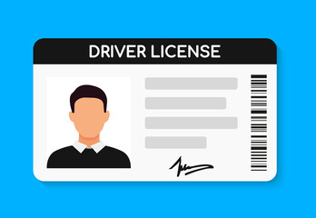 Car driver license icon. Vector illustration