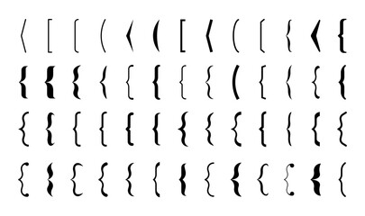 Wall Mural - set of text brackets. bracket icon. quote box frame. texting quote and brackets boxes. quotation. cr