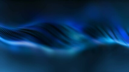 Poster - blue wave technology business background. abstract blue colour wave from animation in blue color wit