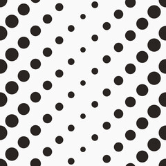 Poster - Diagonal circles gradient. Vector little and large circles in diagonal position.