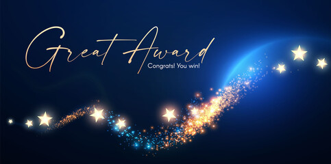 victory abd award design. abstract shining background with bokeh effect.