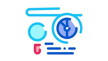 Aufkleber - Engine Magnifier Icon Animation. color Engine Magnifier animated icon on white background