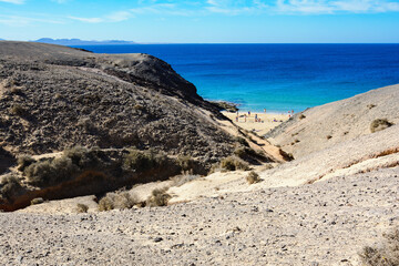 Wall Mural - Playa de la Cera, famous Papagayo beaches in Lanzarote