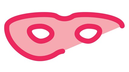 Wall Mural - Sex Face Mask Icon Animation. color Sex Face Mask animated icon on white background