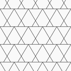 Poster - Triangles pattern. Vector seamless triangles make geometric wallpaper.