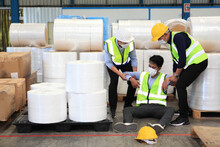 Dangerous Accident In Warehouse During Work , Worker Accident Factory , Safety First For Working