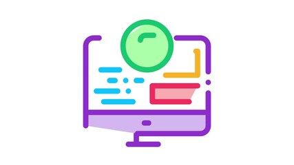 Poster - Money Web Site Icon Animation. color Money Web Site animated icon on white background