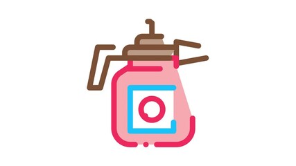 Sticker - Atomizer Tool Icon Animation. color Atomizer Tool animated icon on white background