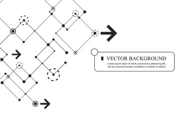 Sticker - Geometric vector technology pattern network.white vector background