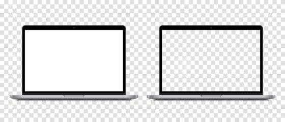 Poster - Device screen mockup. Realistic Open Laptop in Blank Screen for you design. Vector EPS10