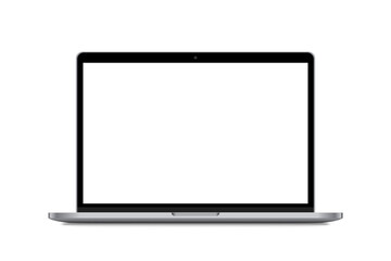 Poster - Device screen mockup. Realistic Open Laptop in Blank Screen for you design. Vector EPS10