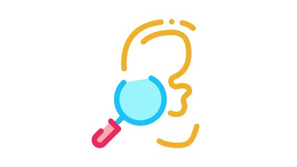 Poster - Hearing Test Icon Animation. color Hearing Test animated icon on white background