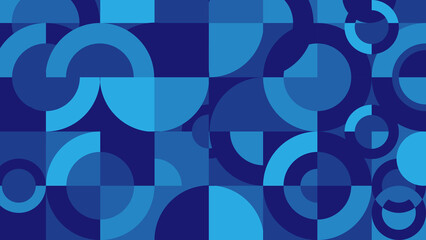 abstract geometric mural background with blue color