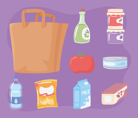 Sticker - shopping bag icons