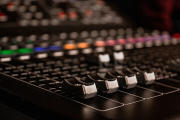 sound mixer control panel