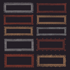 Wall Mural - Decorative vintage frames and borders set