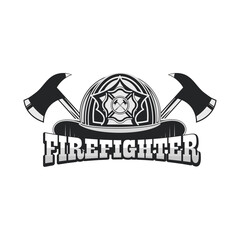 Wall Mural - firefighter axes badge