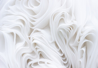 Patterns of white fabrics. White texture background.
