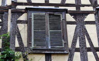 Canvas Print - Riquewihr....fenêtres et colombage