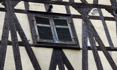 Canvas Print - Riquewihr....fenêtres et colombage