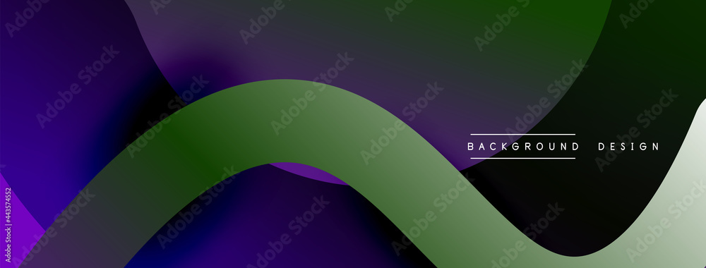 Abstract overlapping lines and circles geometric background with gradient colors