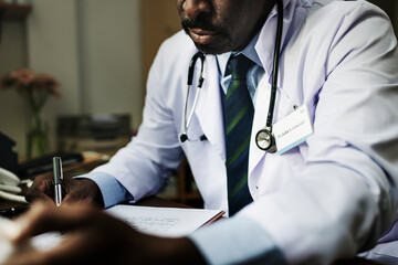 Wall Mural - Doctor checking medicine stock