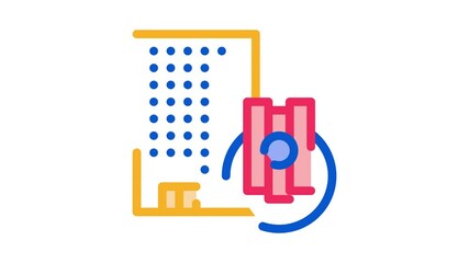Poster - Control Lever Icon Animation. color Control Lever animated icon on white background