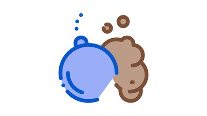 Poster - Wrecking Ball Icon Animation. color Wrecking Ball animated icon on white background