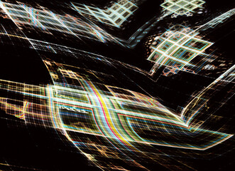 Fototapete - Technological textured background. Fractal graphics. Science and technology concept.