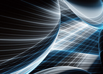 Fototapete - Technological textured background. Fractal graphics. Science and technology concept.