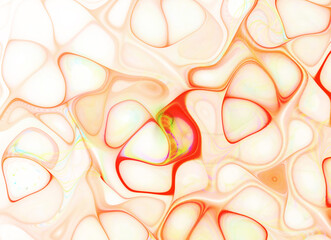 Fototapete - Abstract color dynamic background with lighting effect. Fractal wavy. Fractal art