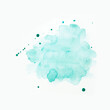 canvas print picture - Wasserfarbe Farbklecks Blau